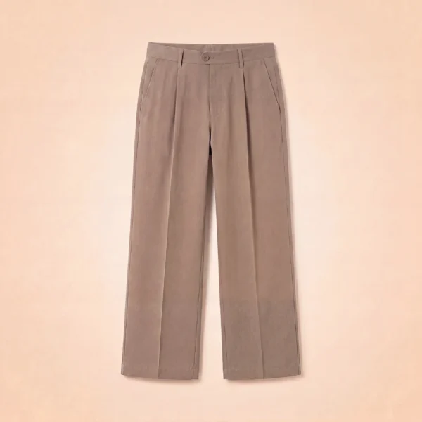 PLEATED TAILORED PANTS - WARM TAUPE