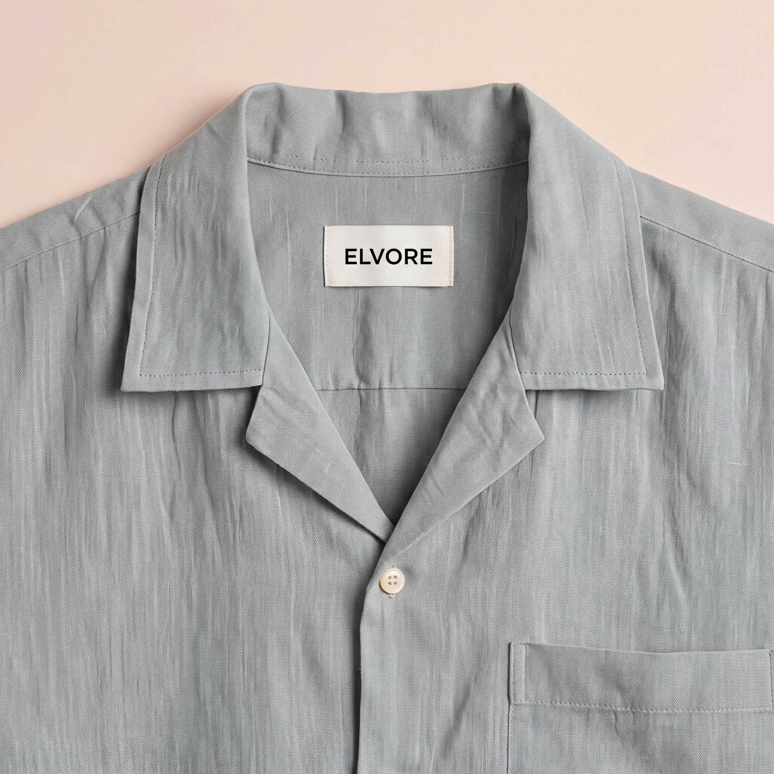 LINEN CUBAN COLLAR SHIRT – MINT GREEN - Image 3